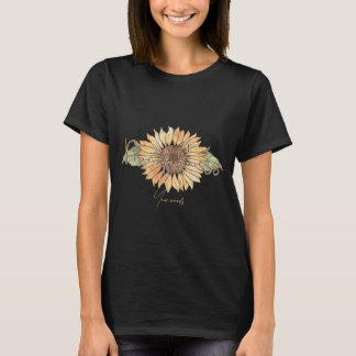 Creëer Uw eigen zonnebloem vredigheid T-shirt