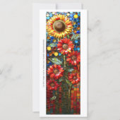 Creëer Uw Eigen Zonnebloemen Mozaïek Bladwijzer (Voorkant)