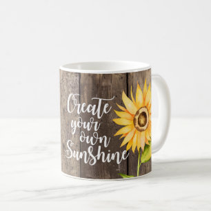 Creëer Uw eigen zonnebloempo Koffiemok