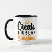 Creëer uw eigen zonneschijn 11 oz mok (Links)