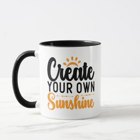 Creëer uw eigen zonneschijn 11 oz mok (Links)