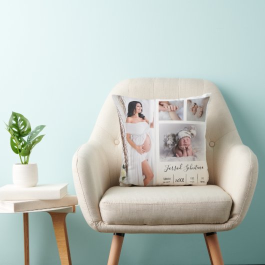 Creëer Uw eigen Zwangerschap en Baby Jongen Foto Kussen (Stoel)