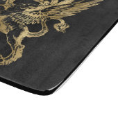 Creëer Uw Eigen Zwart & Gouden Gotische Griffin Snijplank (Hoek)