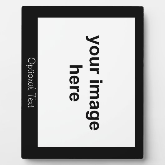 Creëer Uw eigen zwarte aangepaste foto Fotoplaat (Voorkant)