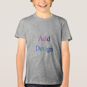 Creëer uw eigen zwarte aangepaste ontwerp Tri-Blend shirt