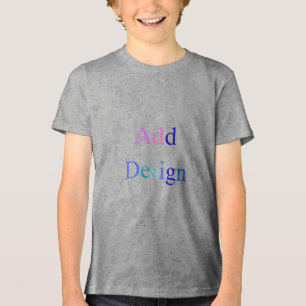 Creëer uw eigen zwarte aangepaste ontwerp Tri-Blend shirt