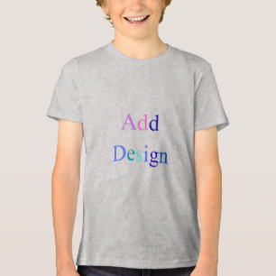 Creëer uw eigen zwarte aangepaste ontwerp Tri-Blend shirt