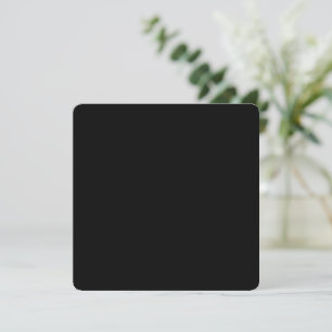 Creëer uw eigen zwarte aangepaste platte Wenskaart Kaart
