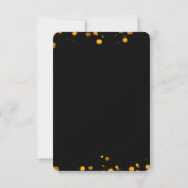 Creëer uw eigen zwarte Bokeh grens RSVP Kaartje (Achterkant)