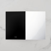 Creëer uw eigen zwarte maat gepersonaliseerd folie feestdagenkaart (Buiten Laag)