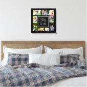 Creëer uw eigen zwarte multi-fotocollage dit wij canvas afdruk (Insitu (Slaapkamer))