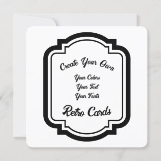 Creëer Uw eigen zwarte retro-stijloverzicht Feestdagenkaart