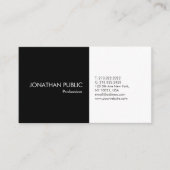 Creëer Uw eigen zwarte witte, eenvoudige legante p Visitekaartje (Voorkant)