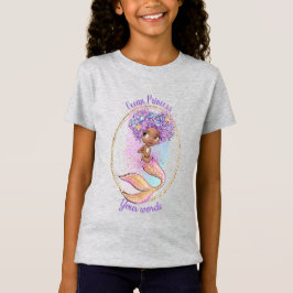 Creëer Uw eigen Zwarte Zeemeermin Ocean Princess T-shirt