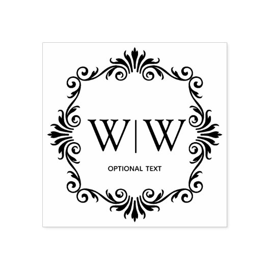 Creëer Uw Elegant Lijst Monogram Rubberstempel (Afrduk)