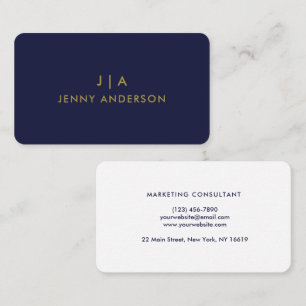 Creëer Uw Elegante Eenvoudige Monogram Minimalist Visitekaartje