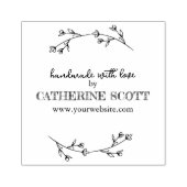 Creëer Uw Elegante Handgemaakte Naam Rubber Stamp Rubberstempel (Afrduk)