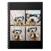 Creëer Uw Ewn 4 Foto Collage - Script Name Notitieboek (Voorkant)