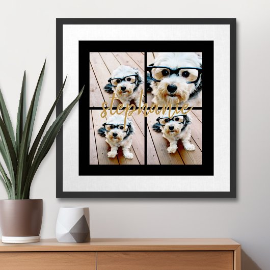 Creëer Uw Ewn 4 Foto Collage - Script Name Poster