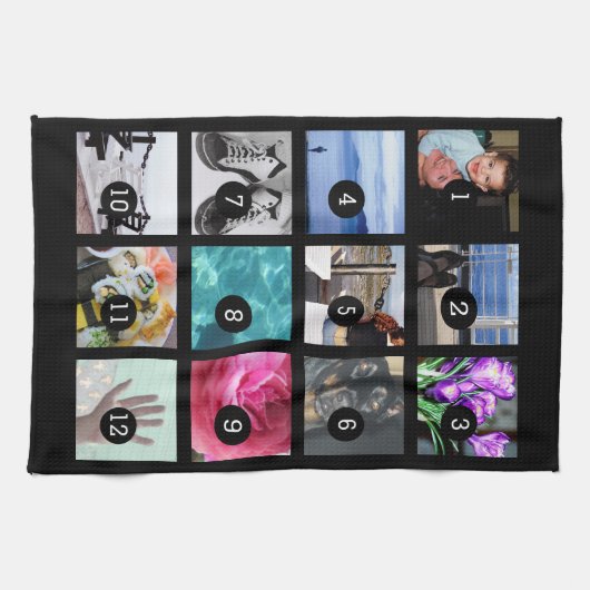 Creëer Uw fotostijl 12 afbeeldingen Theedoek (Horizontaal)