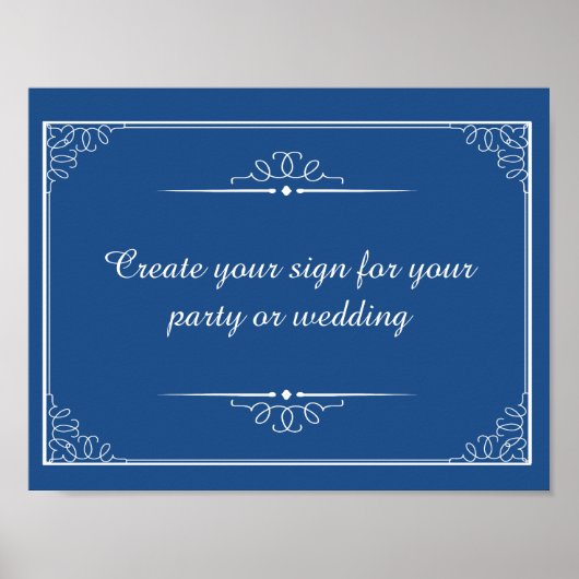 creëer uw gekleurd trouwbord of partijteken poster (Voorkant)