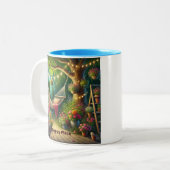 Creëer Uw gelukkige plaats Tweekleurige Koffiemok (Voorkant links)