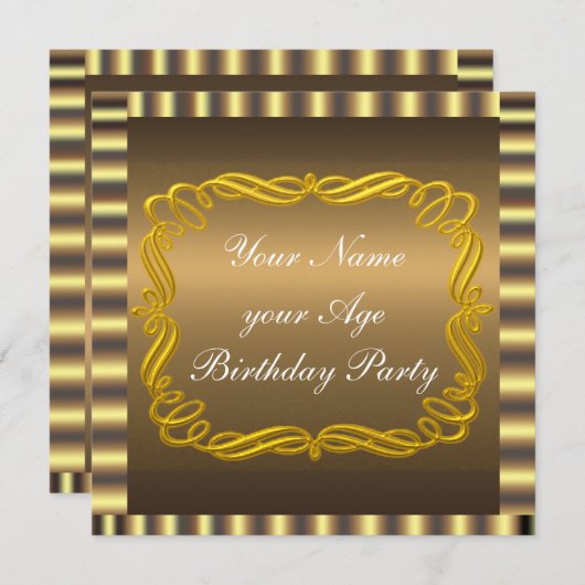 Creëer Uw goudchocolade-uitnodiging Kaart (Voorkant / Achterkant)