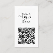 Creëer uw moderne Logo QR-codefoto elegant Visitekaartje (Achterkant)