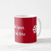 Creëer Uw Mok voor berichtensnowflake koffie (Voorkant rechts)