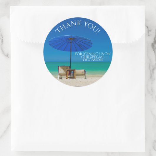 Creëer uw persoonlijke dank u ronde sticker (Tas)