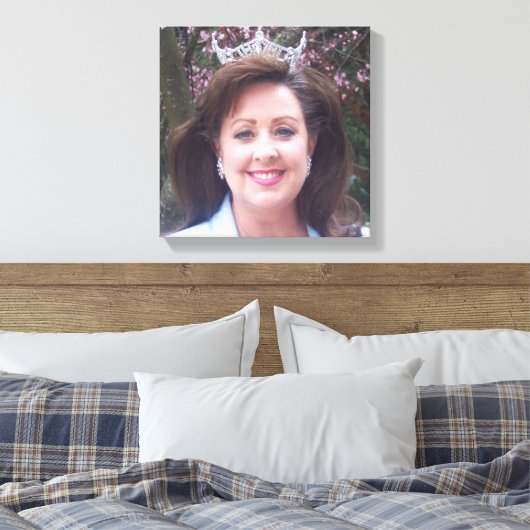 Creëer Uw Portret 12x12 Canvas Print (Insitu (Slaapkamer))