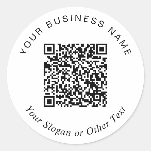 Creëer Uw QR-code promoten Ronde Sticker (Voorkant)