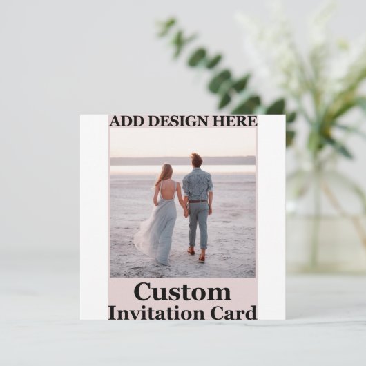 creëer uw unieke gewoonte save the date (Staand voorkant)