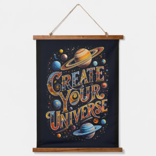 Creëer Uw Universum Kleur Burst Hangend Wandkleed