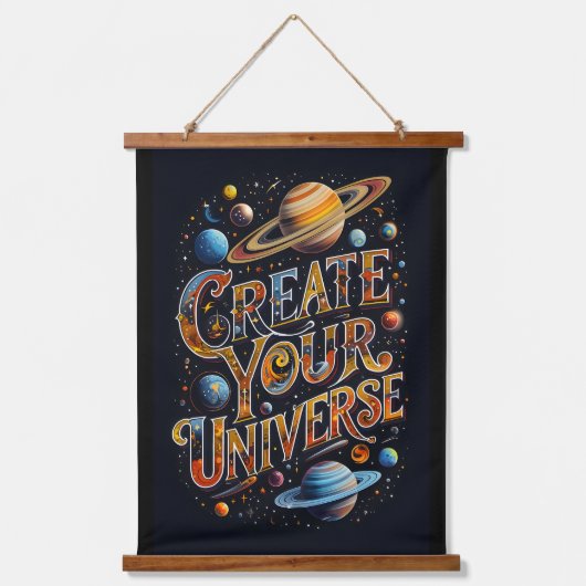 Creëer Uw Universum Kleur Burst Hangend Wandkleed (Voorkant)