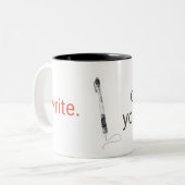 Creëer Uw verhaal - Schrijf twee toonkoffie Mok (Voorkant links)