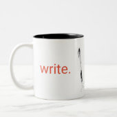 Creëer Uw verhaal - Schrijf twee toonkoffie Mok (Links)
