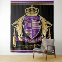 Creëer Uw wapenschild Paars Gold Angel Emblem
