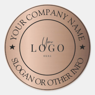 Creëer Uw zakelijke Logo - Klassieke Ronde Sta Sticker