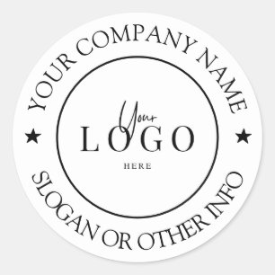 Creëer Uw zakelijke Logo - Klassieke Ronde Sta Sticker
