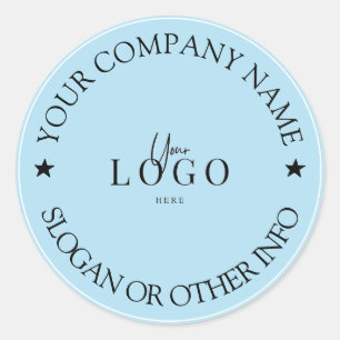 Creëer Uw zakelijke Logo - Klassieke Ronde Sta Sticker