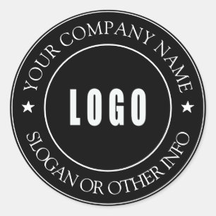 Creëer Uw zakelijke Logo - Klassieke Ronde Sta Sticker