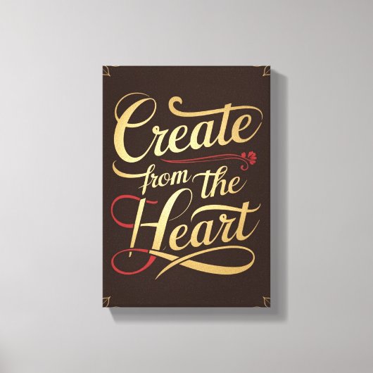 Creëer vanuit het hart canvas afdruk (Voorkant)