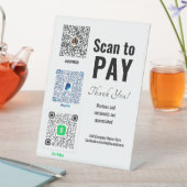 Creëer Venmo Custom Business Pay here Sign. Reclamebord Met Voetstuk (Insitu)