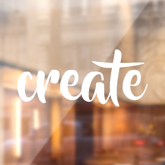 "Creëer" Window Cling Raamsticker (Vel 2)