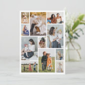Creëer Your Ewn 11 Photo Collage Greeting Kaart (Staand voorkant)