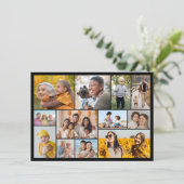 Creëer Your Ewn 12 Photo Collage Greeting Kaart (Staand voorkant)