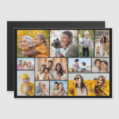 Creëer Your Ewn 12 Photo Collage Magnetic Kaart (Voorkant / Achterkant)