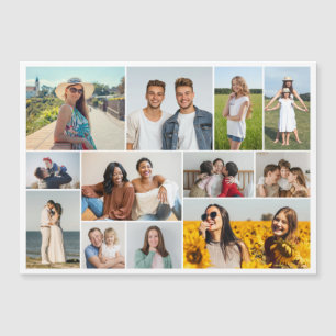 Creëer Your Ewn 12 Photo Collage Magnetic Kaart