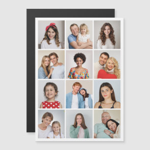 Creëer Your Ewn 12 Photo Collage Magnetic Kaart